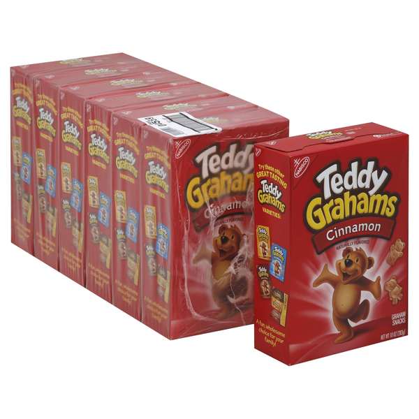 Teddy Grahams Nabisco Cinnamon Teddy Grahams Cookies 10 oz., PK6 04559